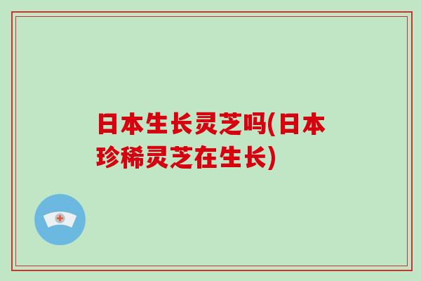 日本生长灵芝吗(日本珍稀灵芝在生长) 日本生长灵芝吗(日本珍稀灵芝在生长)