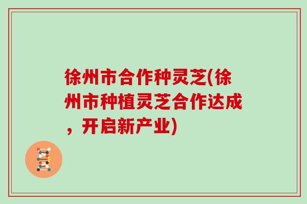 徐州市合作种灵芝(徐州市种植灵芝合作达成,开启新产业) 徐州市合作种灵芝(徐州市种植灵芝合作达成,开启新产业)