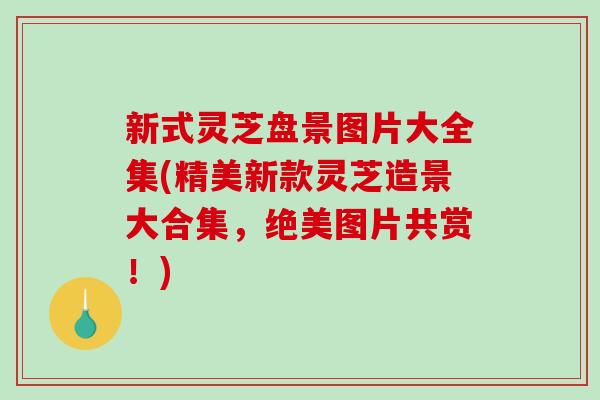 新式灵芝盘景图片大全集(精美新款灵芝造景大合集,绝美图片共赏!) 新式灵芝盘景图片大全集(精美新款灵芝造景大合集,绝美图片共赏!)