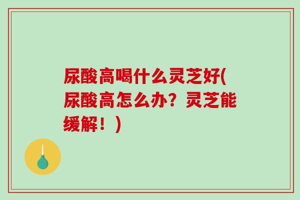 尿酸高喝什么灵芝好(尿酸高怎么办?灵芝能缓解!) 尿酸高喝什么灵芝好(尿酸高怎么办?灵芝能缓解!)