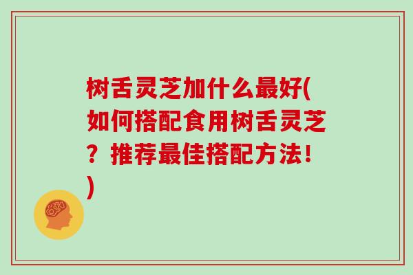 树舌灵芝加什么好(如何搭配食用树舌灵芝？推荐佳搭配方法！)