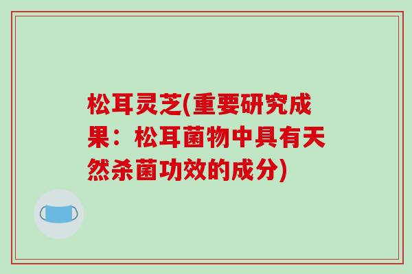 松耳灵芝(重要研究成果：松耳菌物中具有天然杀菌功效的成分)