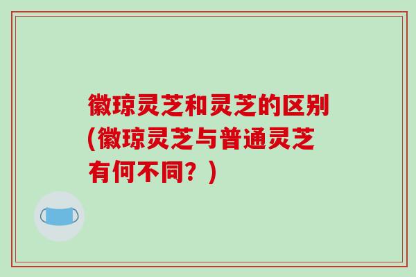 徽琼灵芝和灵芝的区别(徽琼灵芝与普通灵芝有何不同?) 徽琼灵芝和灵芝的区别(徽琼灵芝与普通灵芝有何不同?)