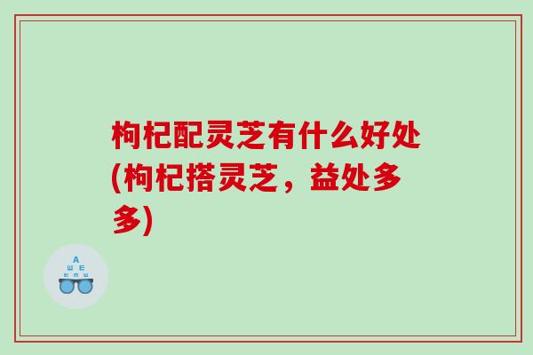 枸杞配灵芝有什么好处(枸杞搭灵芝,益处多多) 枸杞配灵芝有什么好处(枸杞搭灵芝,益处多多)
