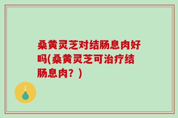 桑黄灵芝对结肠息肉好吗(桑黄灵芝可结肠息肉？)