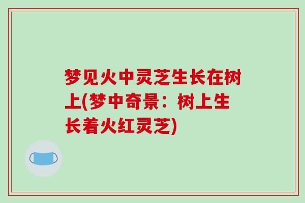 梦见火中灵芝生长在树上(梦中奇景：树上生长着火红灵芝)