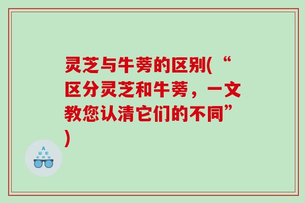 灵芝与牛蒡的区别(“区分灵芝和牛蒡，一文教您认清它们的不同”)