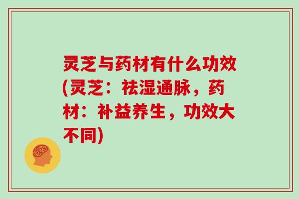 灵芝与药材有什么功效(灵芝：祛湿通脉，药材：补益养生，功效大不同)