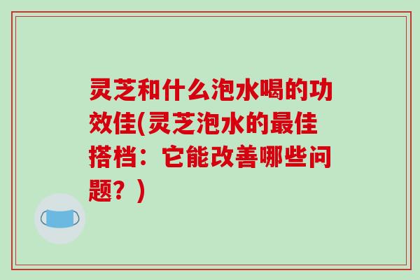 灵芝和什么泡水喝的功效佳(灵芝泡水的佳搭档:它能改善哪些问题?) 灵芝和什么泡水喝的功效佳(灵芝泡水的佳搭档:它能改善哪些问题?)