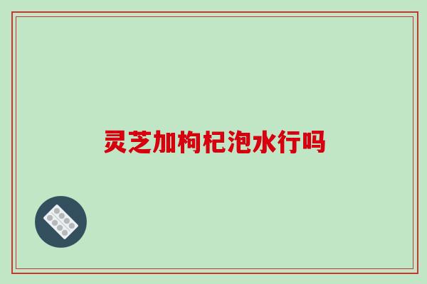 灵芝加枸杞泡水行吗