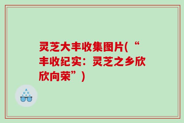 灵芝大丰收集图片(“丰收纪实:灵芝之乡欣欣向荣”) 灵芝大丰收集图片(“丰收纪实:灵芝之乡欣欣向荣”)