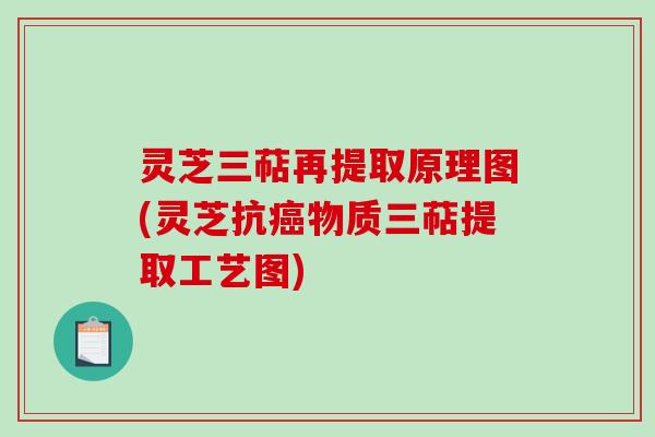 灵芝三萜再提取原理图(灵芝抗物质三萜提取工艺图) 灵芝三萜再提取原理图(灵芝抗物质三萜提取工艺图)