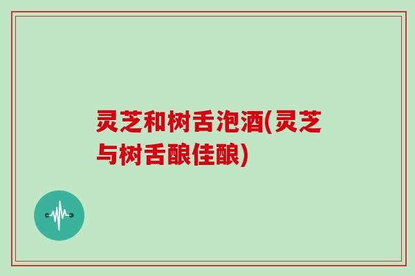灵芝和树舌泡酒(灵芝与树舌酿佳酿) 灵芝和树舌泡酒(灵芝与树舌酿佳酿)