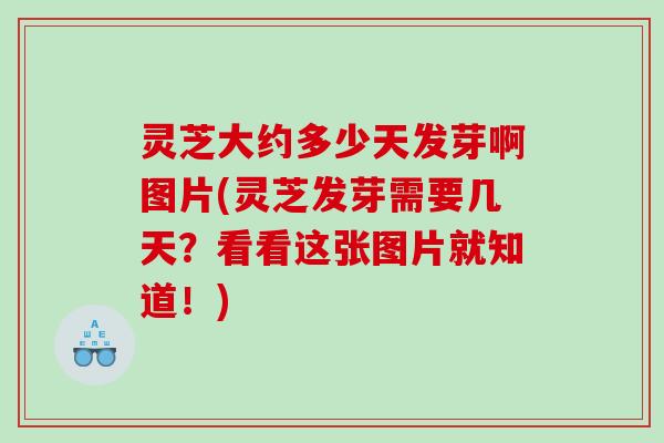 灵芝大约多少天发芽啊图片(灵芝发芽需要几天?看看这张图片就知道!) 灵芝大约多少天发芽啊图片(灵芝发芽需要几天?看看这张图片就知道!)