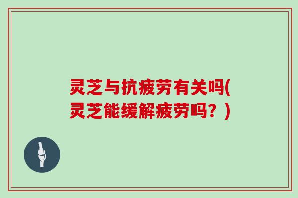 灵芝与有关吗(灵芝能缓解疲劳吗?) 灵芝与有关吗(灵芝能缓解疲劳吗?)