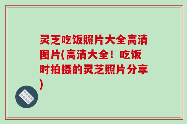 灵芝吃饭照片大全高清图片(高清大全!吃饭时拍摄的灵芝照片分享) 灵芝吃饭照片大全高清图片(高清大全!吃饭时拍摄的灵芝照片分享)