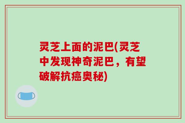 灵芝上面的泥巴(灵芝中发现神奇泥巴,有望破解抗奥秘) 灵芝上面的泥巴(灵芝中发现神奇泥巴,有望破解抗奥秘)