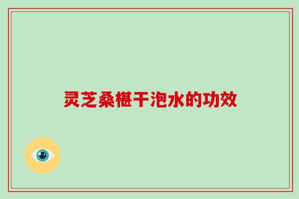 灵芝桑椹干泡水的功效