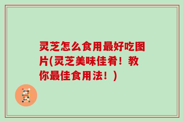 灵芝怎么食用好吃图片(灵芝美味佳肴！教你佳食用法！)