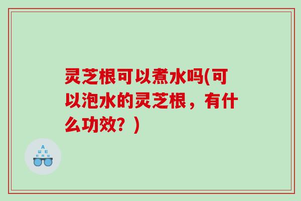 灵芝根可以煮水吗(可以泡水的灵芝根,有什么功效?) 灵芝根可以煮水吗(可以泡水的灵芝根,有什么功效?)