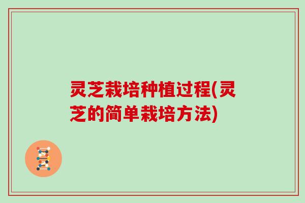 灵芝栽培种植过程(灵芝的简单栽培方法)