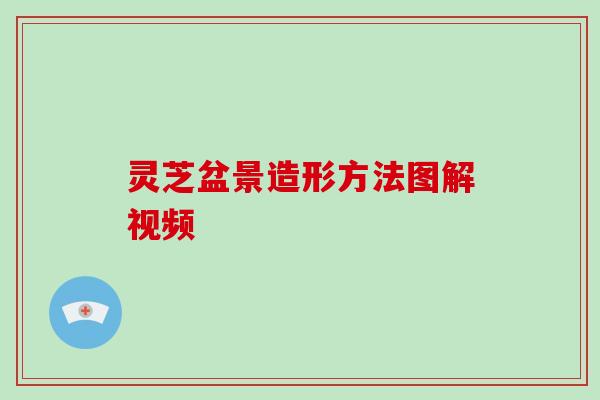 灵芝盆景造形方法图解视频