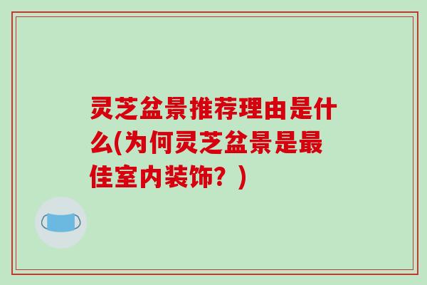 灵芝盆景推荐理由是什么(为何灵芝盆景是佳室内装饰?) 灵芝盆景推荐理由是什么(为何灵芝盆景是佳室内装饰?)