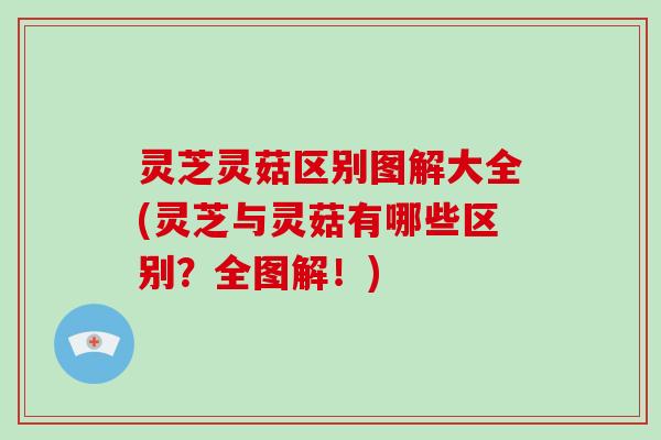 灵芝灵菇区别图解大全(灵芝与灵菇有哪些区别？全图解！)