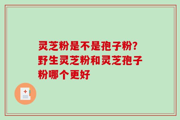 灵芝粉是不是孢子粉?野生灵芝粉和灵芝孢子粉哪个更好 灵芝粉是不是孢子粉?野生灵芝粉和灵芝孢子粉哪个更好