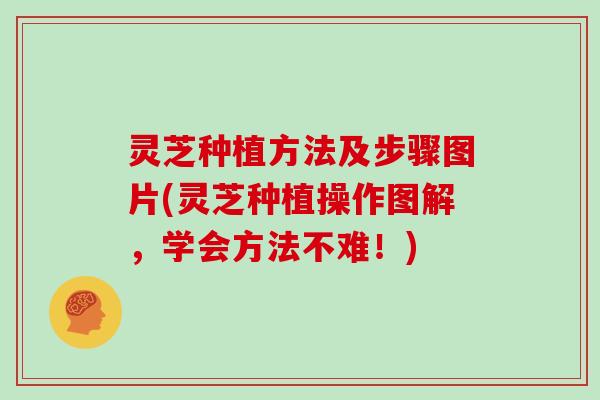 灵芝种植方法及步骤图片(灵芝种植操作图解，学会方法不难！)