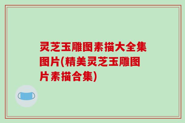 灵芝玉雕图素描大全集图片(精美灵芝玉雕图片素描合集)