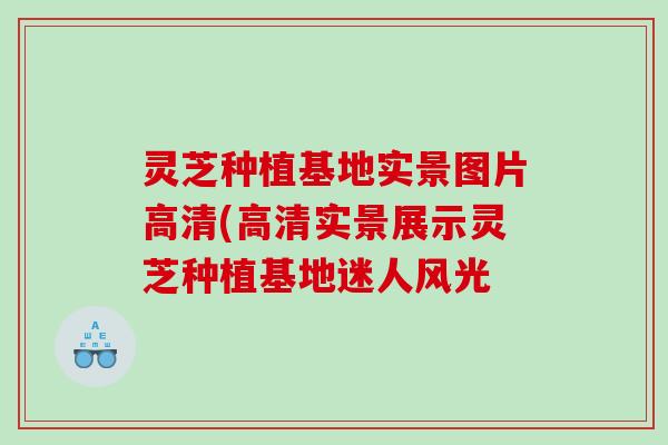 灵芝种植基地实景图片高清(高清实景展示灵芝种植基地迷人风光