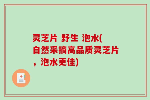 灵芝片 野生 泡水(自然采摘高品质灵芝片,泡水更佳) 灵芝片 野生 泡水(自然采摘高品质灵芝片,泡水更佳)