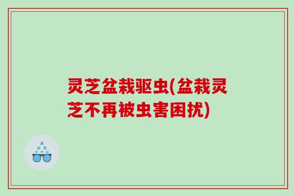 灵芝盆栽驱虫(盆栽灵芝不再被虫害困扰) 灵芝盆栽驱虫(盆栽灵芝不再被虫害困扰)