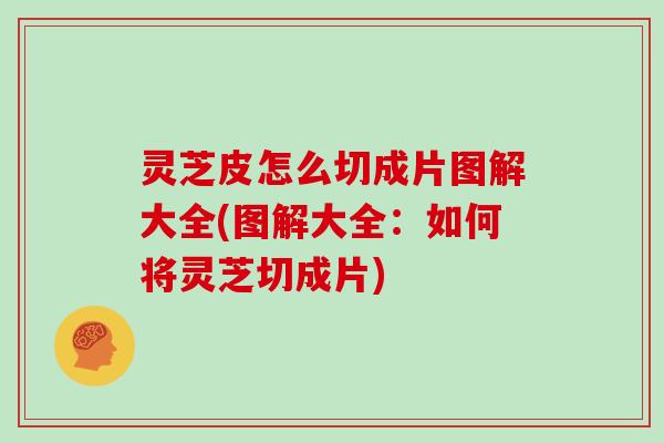 灵芝皮怎么切成片图解大全(图解大全：如何将灵芝切成片)