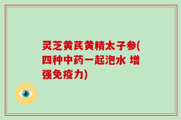 灵芝黄芪黄精太子参(四种一起泡水 增强免疫力)