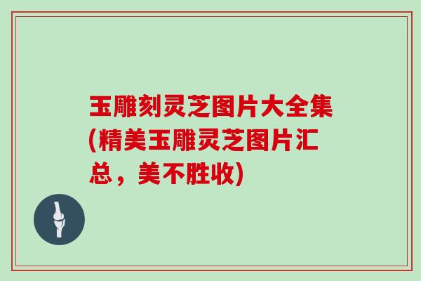 玉雕刻灵芝图片大全集(精美玉雕灵芝图片汇总,美不胜收) 玉雕刻灵芝图片大全集(精美玉雕灵芝图片汇总,美不胜收)