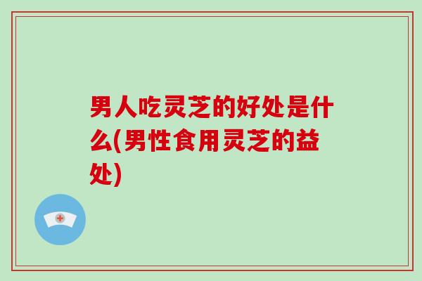 男人吃灵芝的好处是什么(男性食用灵芝的益处) 男人吃灵芝的好处是什么(男性食用灵芝的益处)