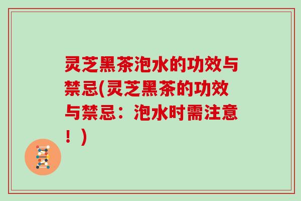 灵芝黑茶泡水的功效与禁忌(灵芝黑茶的功效与禁忌:泡水时需注意!) 灵芝黑茶泡水的功效与禁忌(灵芝黑茶的功效与禁忌:泡水时需注意!)