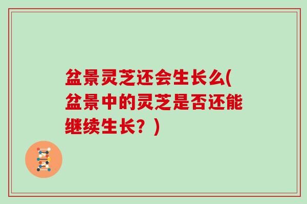 盆景灵芝还会生长么(盆景中的灵芝是否还能继续生长?) 盆景灵芝还会生长么(盆景中的灵芝是否还能继续生长?)