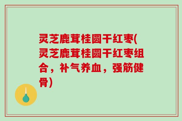 灵芝鹿茸桂圆干红枣(灵芝鹿茸桂圆干红枣组合，，强筋健骨)