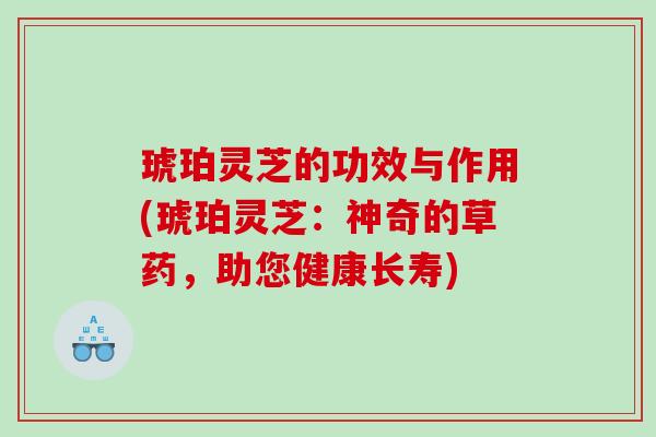 琥珀灵芝的功效与作用(琥珀灵芝:神奇的草药,助您健康长寿) 琥珀灵芝的功效与作用(琥珀灵芝:神奇的草药,助您健康长寿)