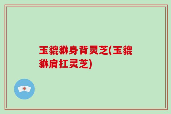 玉貔貅身背灵芝(玉貔貅肩扛灵芝)