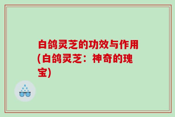 白鸽灵芝的功效与作用(白鸽灵芝:神奇的瑰宝) 白鸽灵芝的功效与作用(白鸽灵芝:神奇的瑰宝)