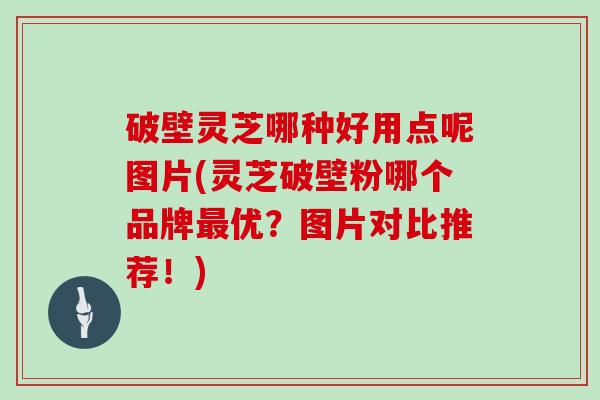 破壁灵芝哪种好用点呢图片(灵芝破壁粉哪个品牌优?图片对比推荐!) 破壁灵芝哪种好用点呢图片(灵芝破壁粉哪个品牌优?图片对比推荐!)
