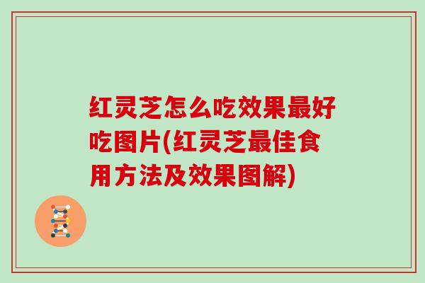 红灵芝怎么吃效果好吃图片(红灵芝佳食用方法及效果图解)
