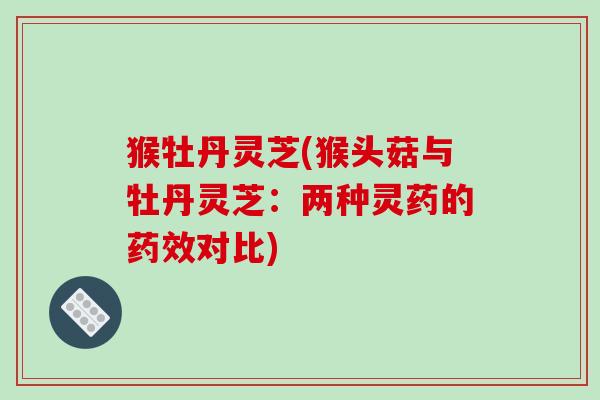 猴牡丹灵芝(猴头菇与牡丹灵芝:两种灵药的对比) 猴牡丹灵芝(猴头菇与牡丹灵芝:两种灵药的对比)