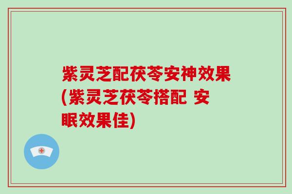 紫灵芝配茯苓安神效果(紫灵芝茯苓搭配 安眠效果佳)