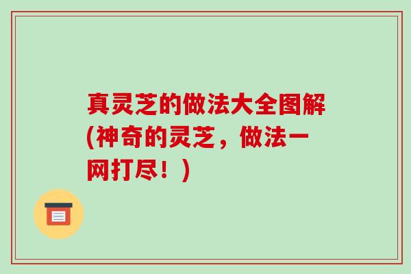 真灵芝的做法大全图解(神奇的灵芝,做法一网打尽!) 真灵芝的做法大全图解(神奇的灵芝,做法一网打尽!)