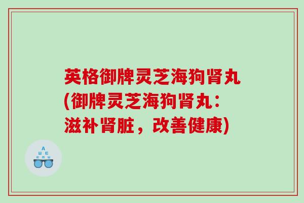 英格御牌灵芝海狗丸(御牌灵芝海狗丸：滋补脏，改善健康)